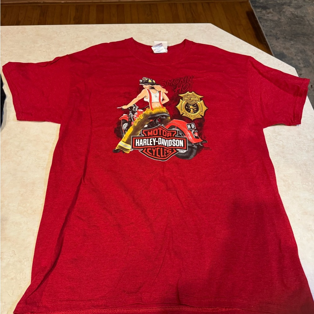 Harley-Davidson Pinup Girl Red Adirondack T-Shirt